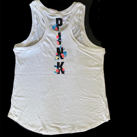 ❤️ VS/PINK - White Razorback Tank Top - Picture 3 of 5